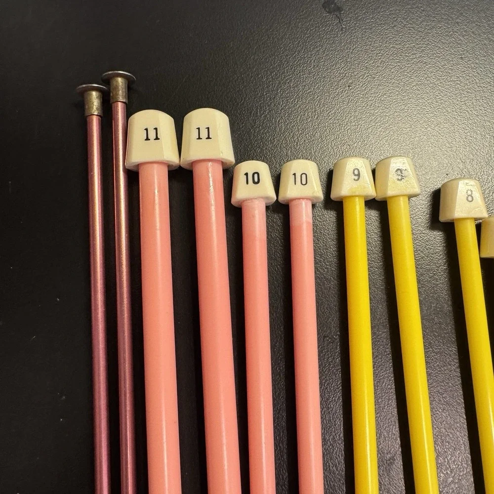 Vintage Coats & Clark Knitting Needles‎ 9 Pair Sz 11-7 5 4 Original Twist Tube